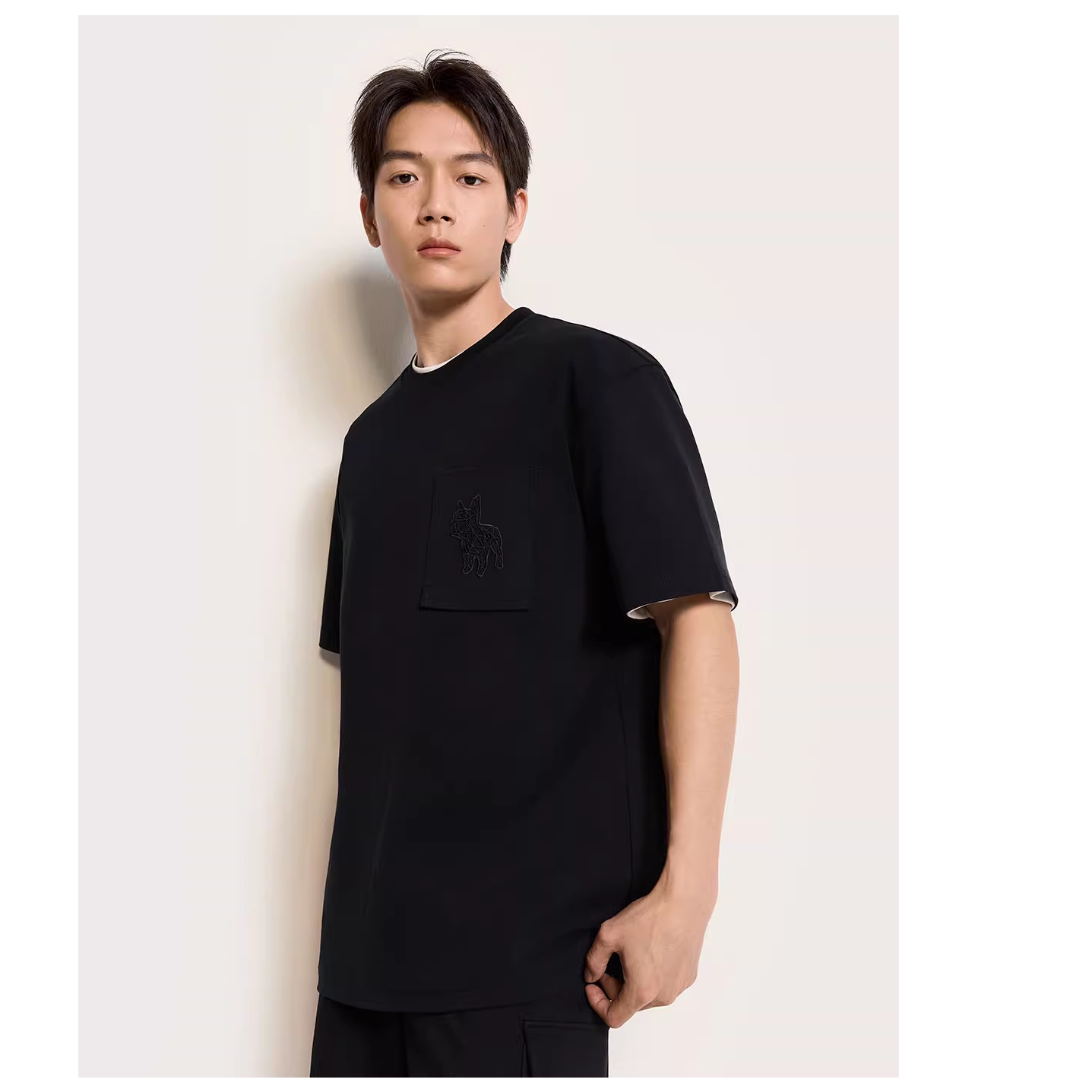 Trendiano天丝亚麻混纺凉爽透气凉爽短袖T恤1ST2021070