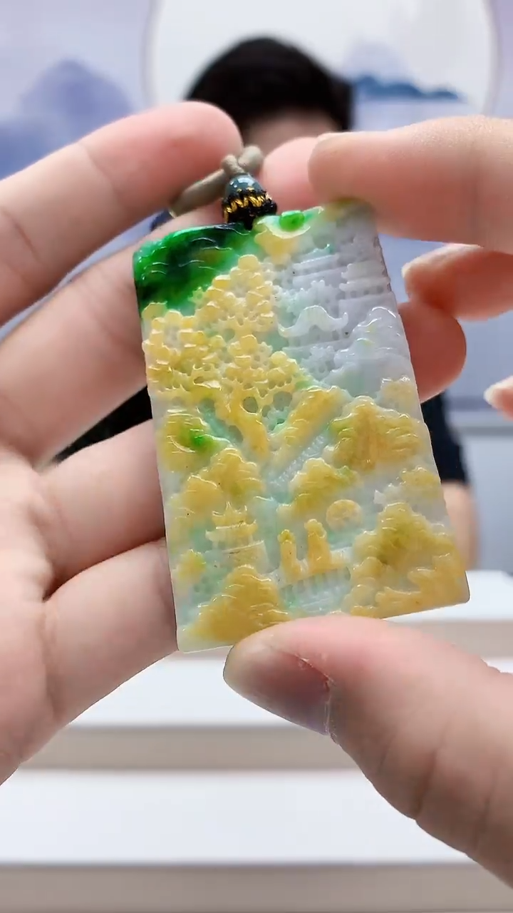 未镶嵌定制翡翠4917bb-毛货挂件47