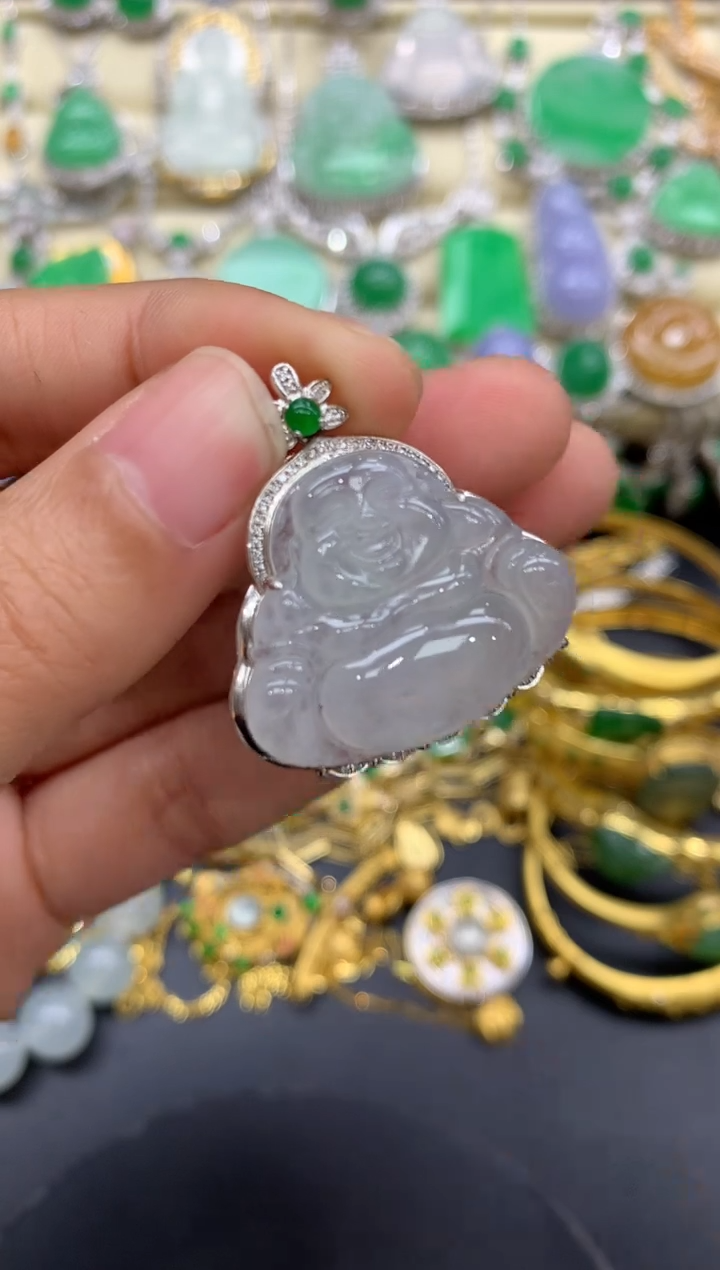 【闪购商品】翡翠颈饰18K金镶嵌106-中国好珍宝