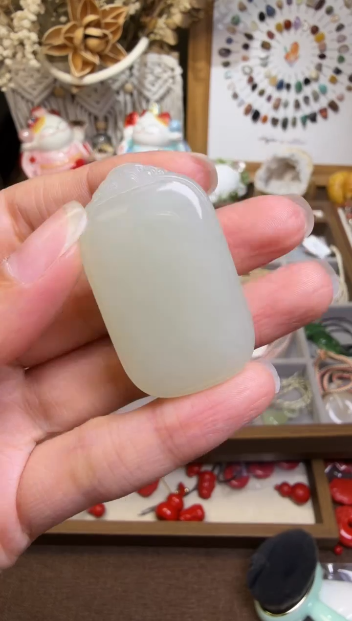 水晶摆件未镶嵌无事牌