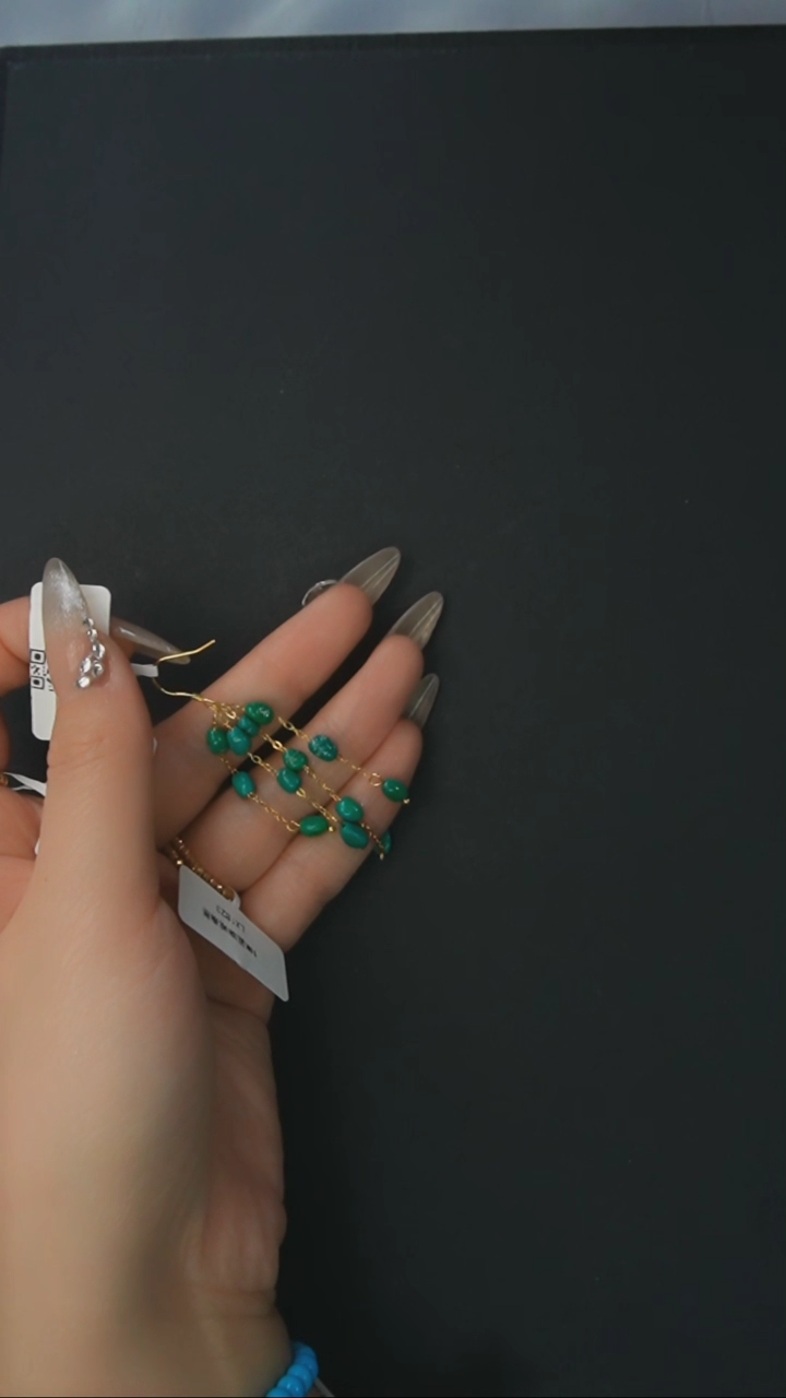 【闪购商品】绿松石耳环银S925镶嵌发货一件