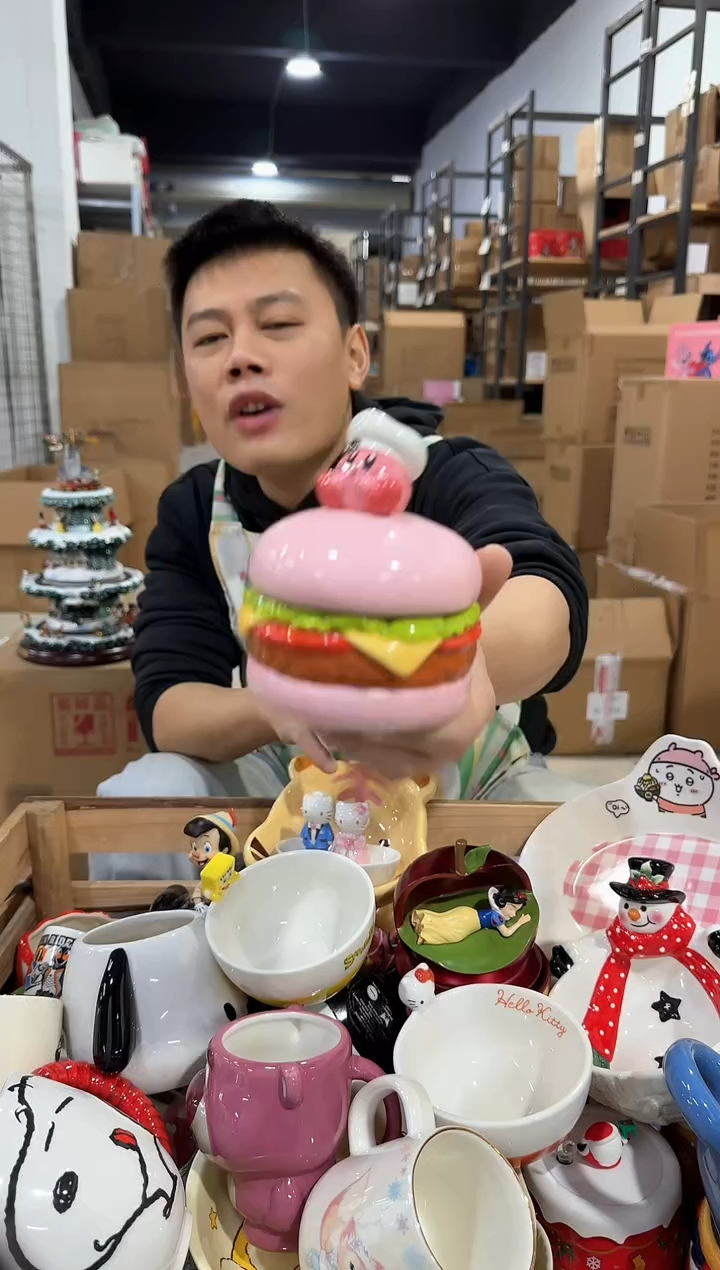 瓷片星之卡比汉堡首饰罐