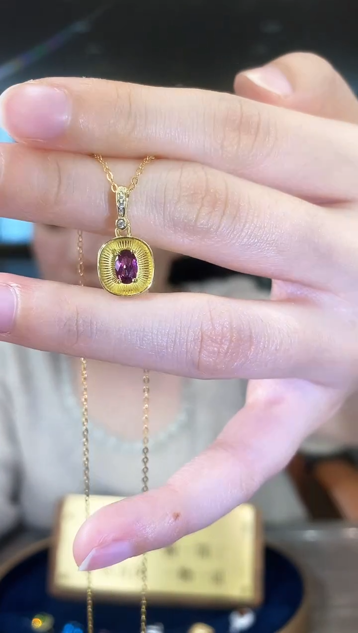 【闪购商品】石榴石项链银S925镶嵌01