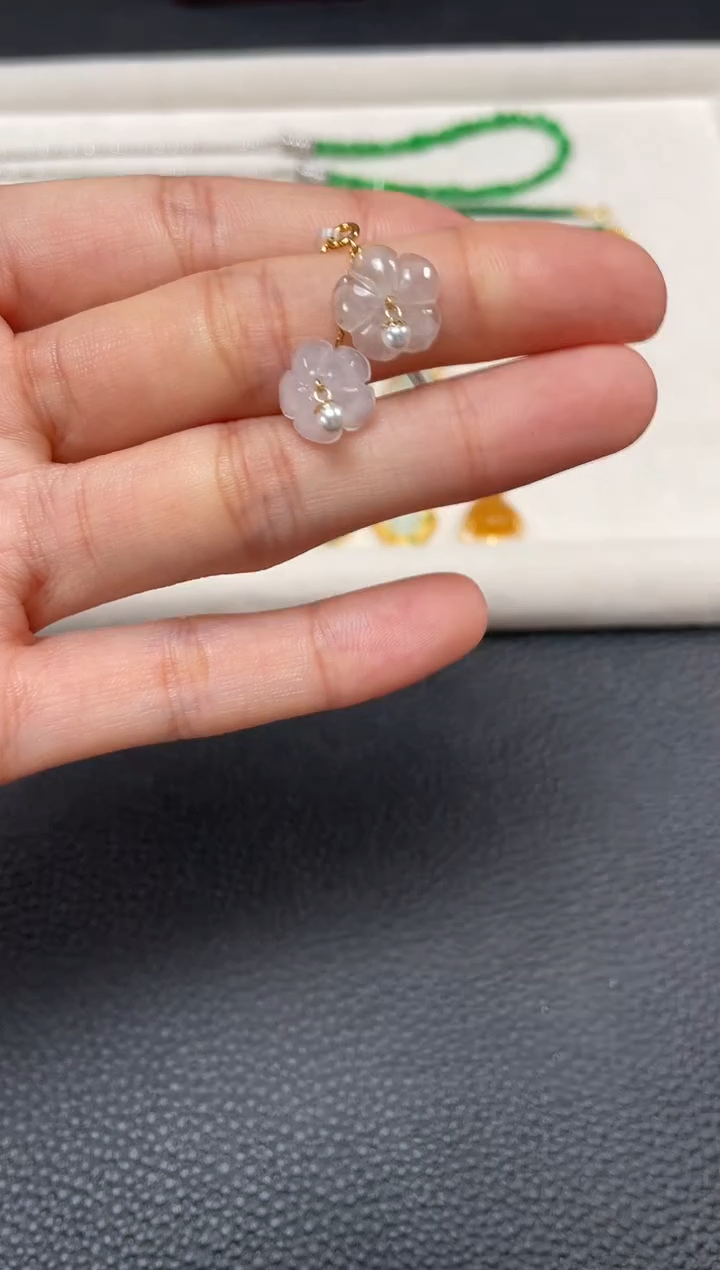 【闪购商品】翡翠吊坠(不含链)18K金镶嵌一个  JK712