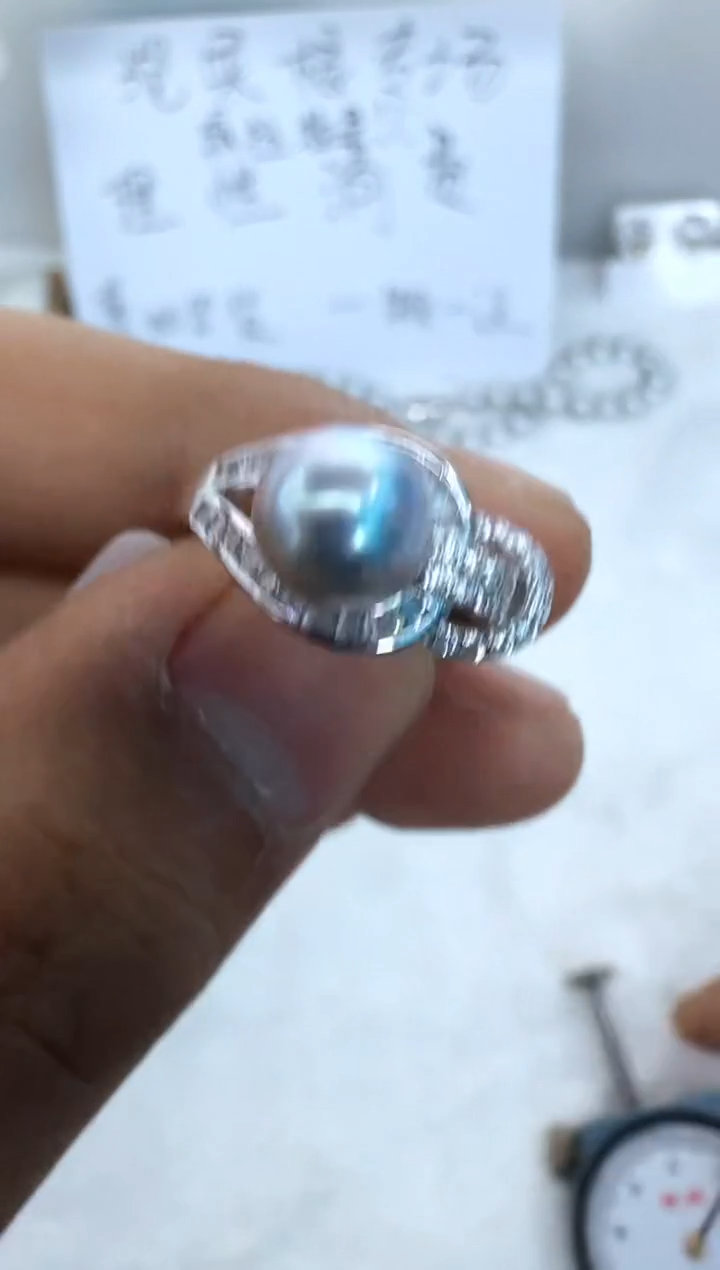 【闪购商品】海水珍珠戒指银S925镶嵌戒指