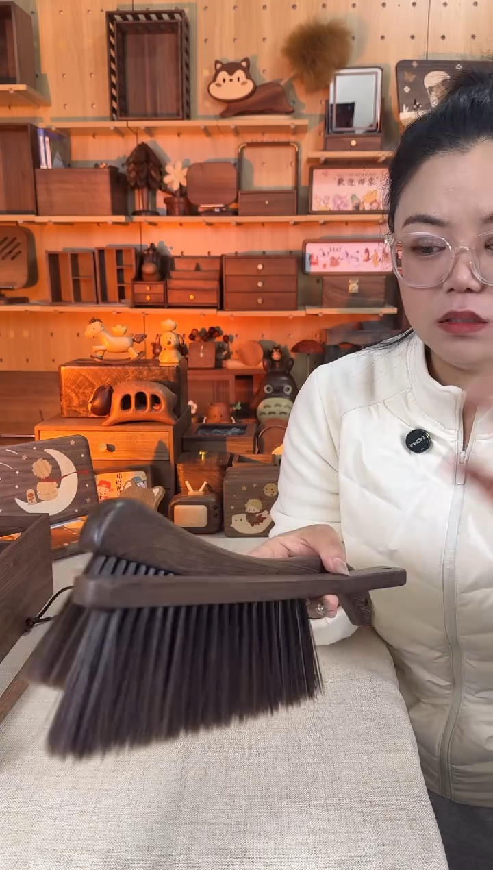 木微瑕鸡翅木实木毛刷一套2个