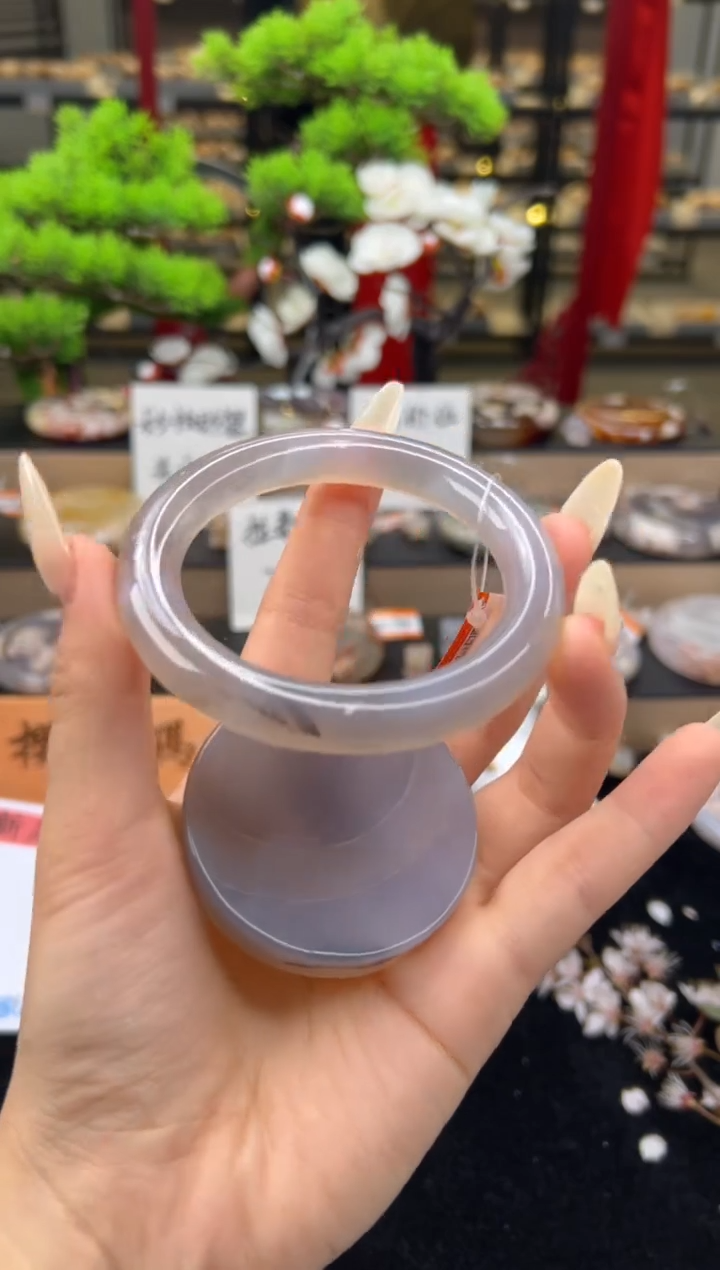 【闪购商品】石英质玉未镶嵌手镯57圈口（赠送镯心）21232