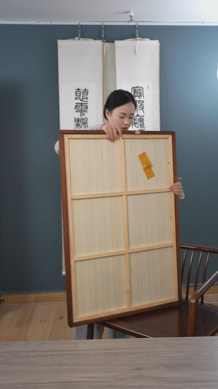 书法臧*花丁ml 弥勒 立轴 改框 