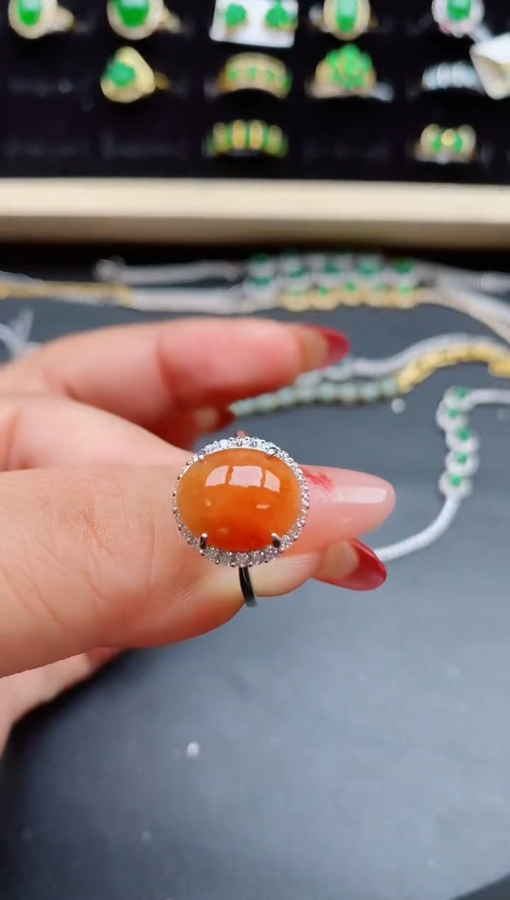 【闪购商品】翡翠戒指银S925镶嵌321321