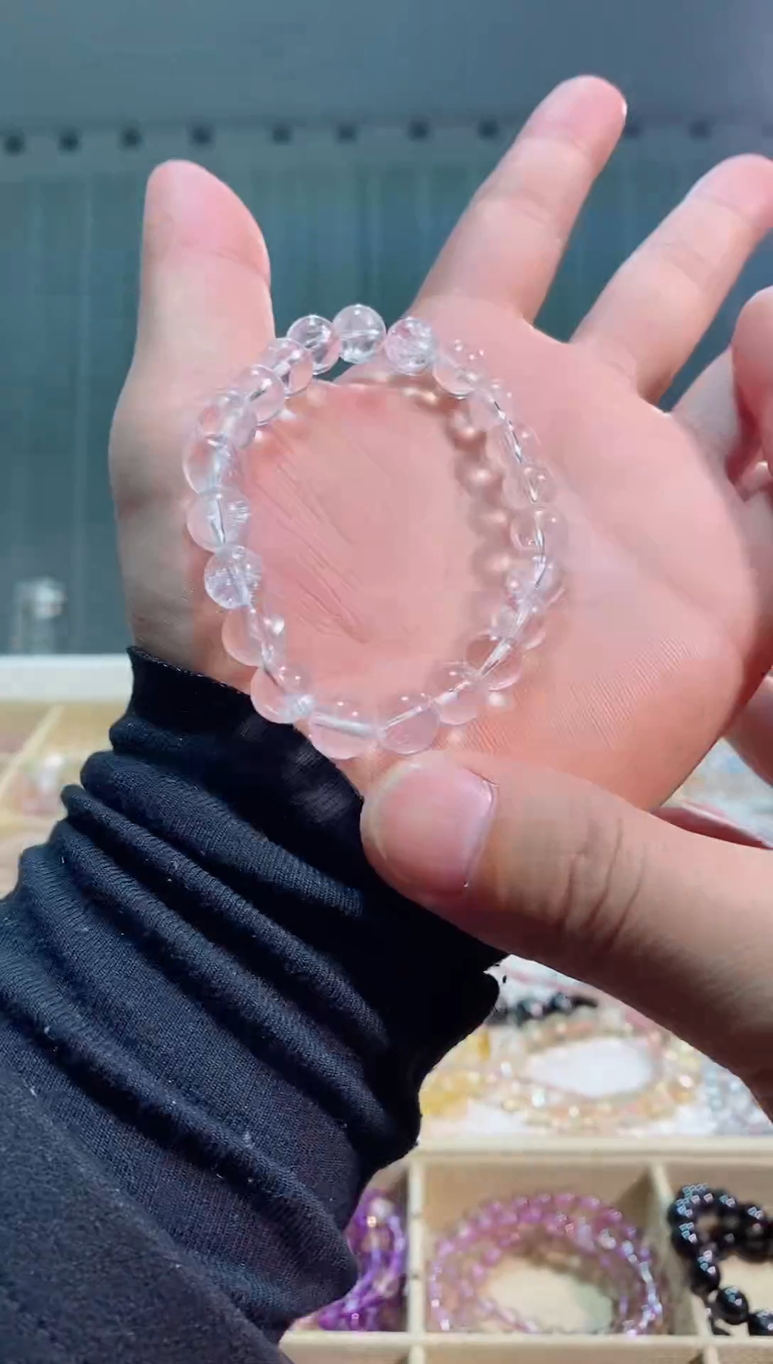 【闪购商品】水晶手链未镶嵌白幽灵8m+(多样性发其一）