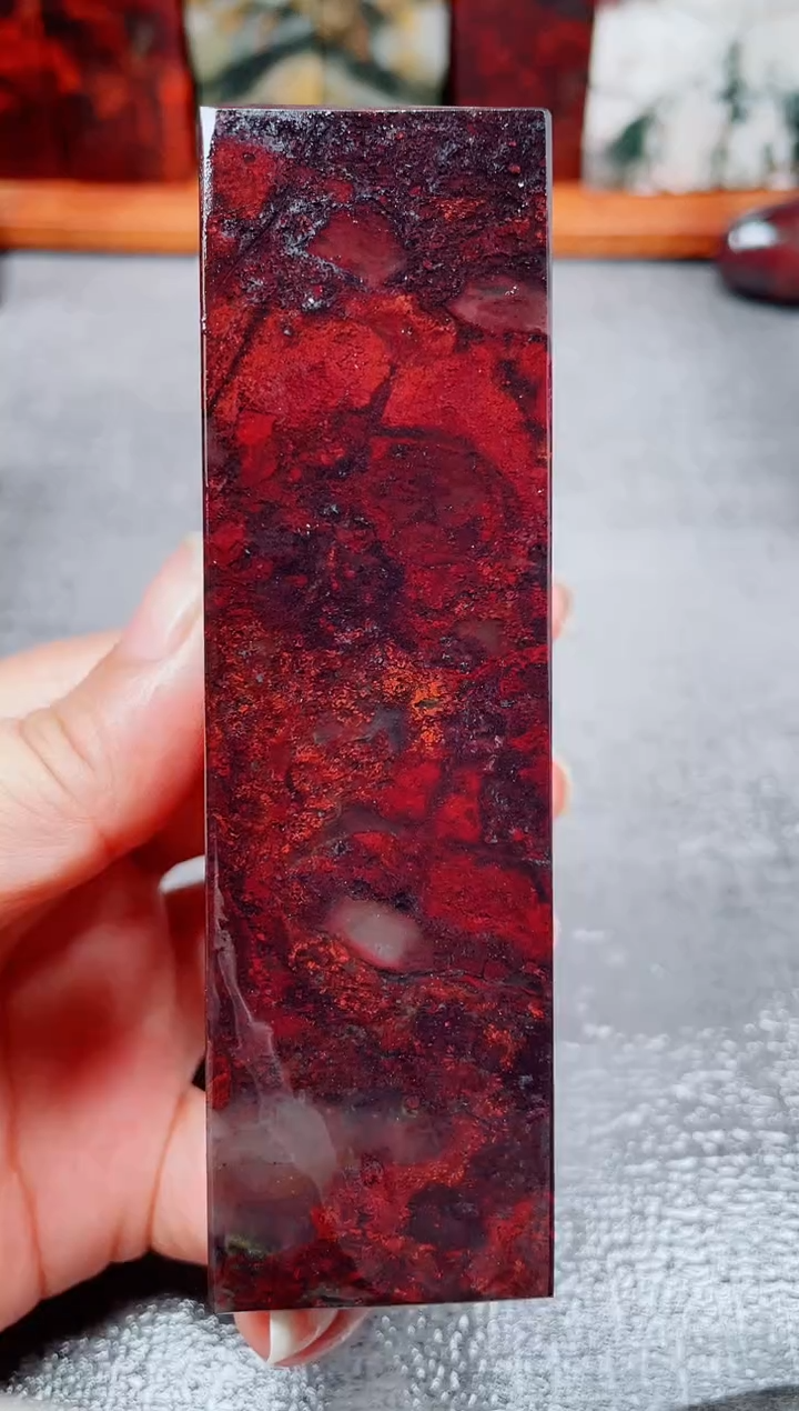 玉桂林鸡血玉素章-2