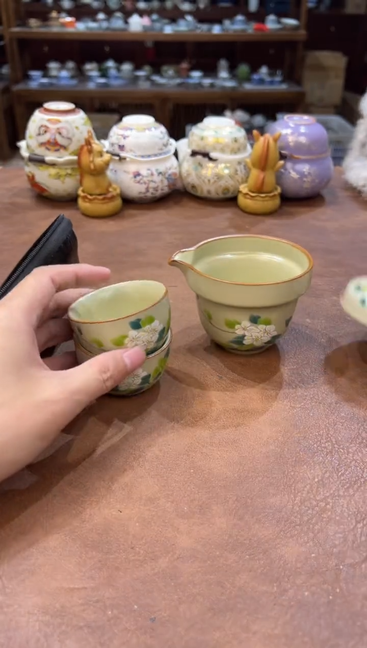 真的很便宜会开片的旅行茶具