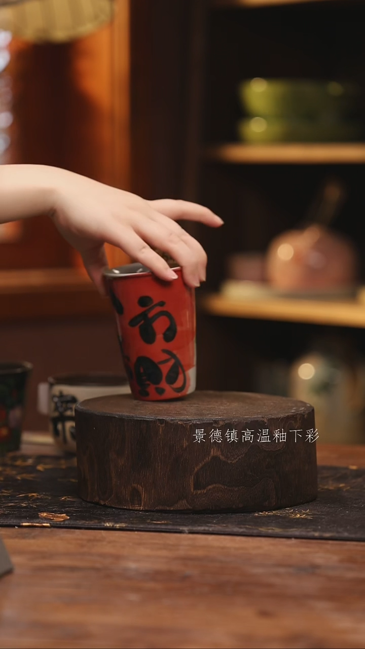 陶瓷景德镇高温釉下手绘陶瓷@L545@