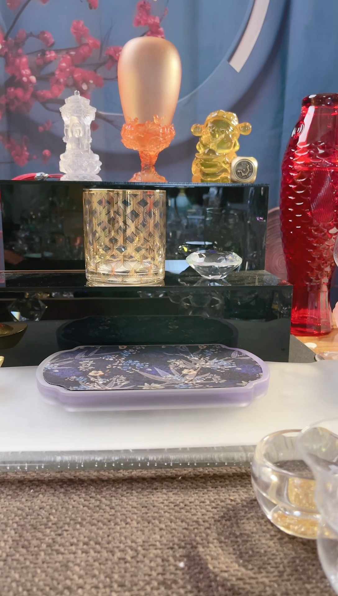 水晶透明玻璃泡茶碗
