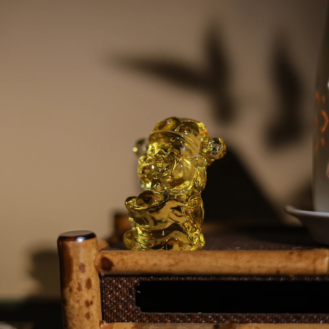 财神茶宠桌面摆件周边盖置茶盘