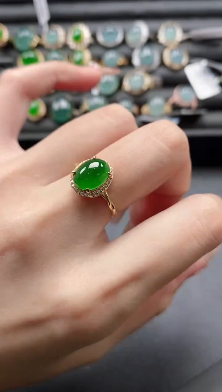 【闪购商品】翡翠戒指银S925镶嵌651151