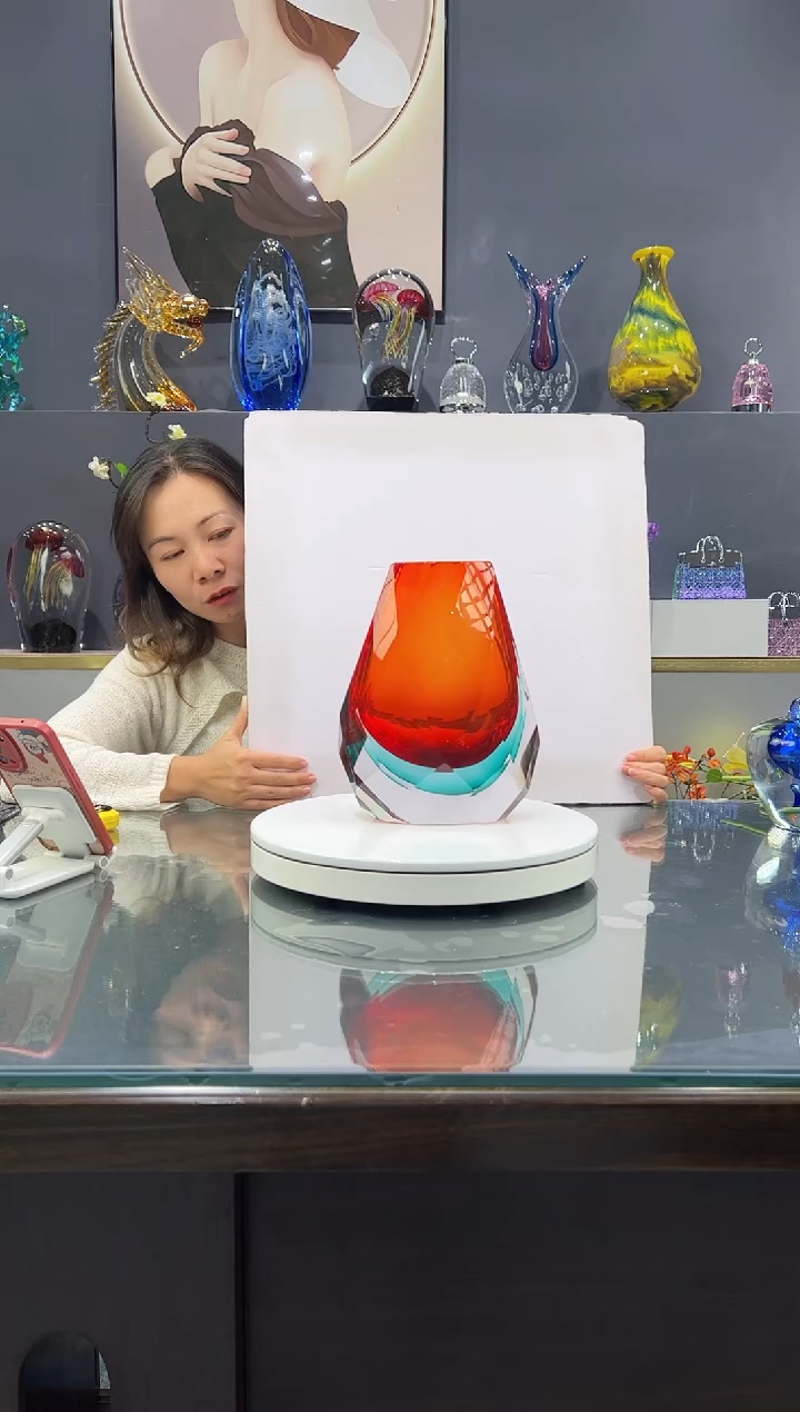 手工艺品琉璃水晶琉璃花瓶1个