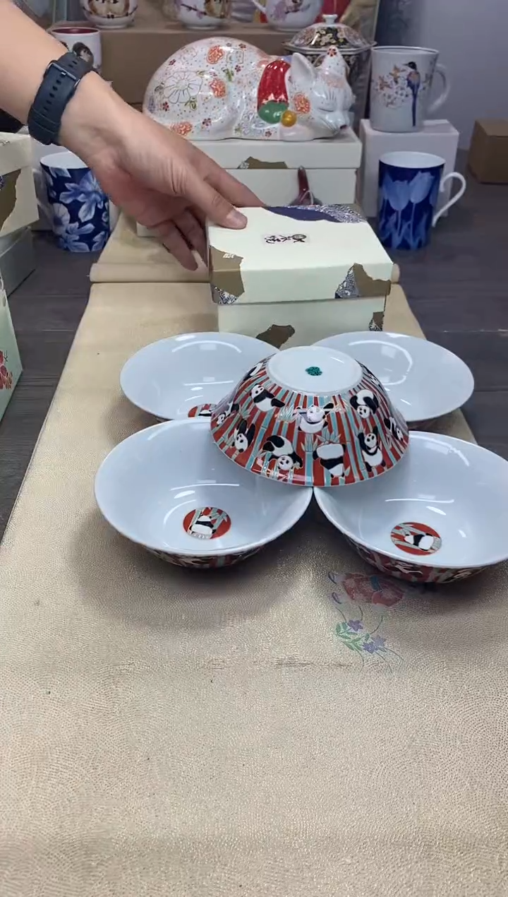 【闪购商品】茶具耐高温全品全新 （五客熊猫碗 ）