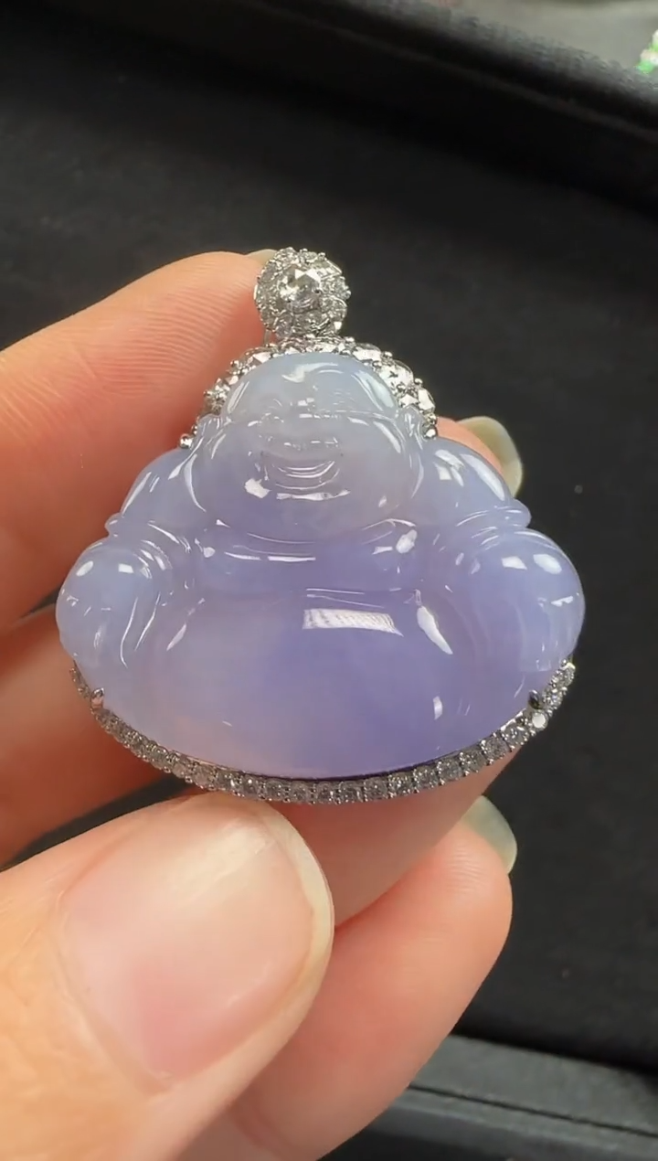 【闪购商品】翡翠颈饰18K金镶嵌241玉佛一个