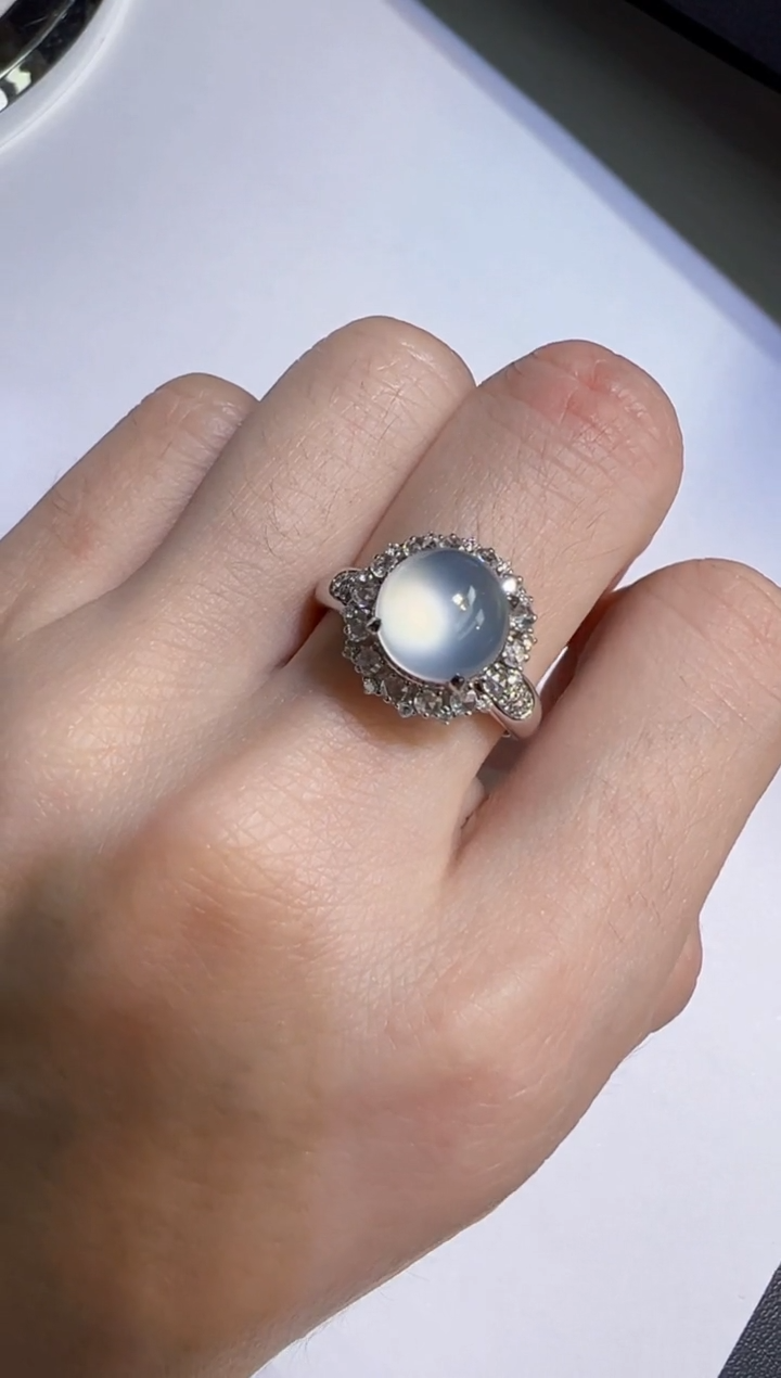 【闪购商品】翡翠戒指18K金镶嵌戒指