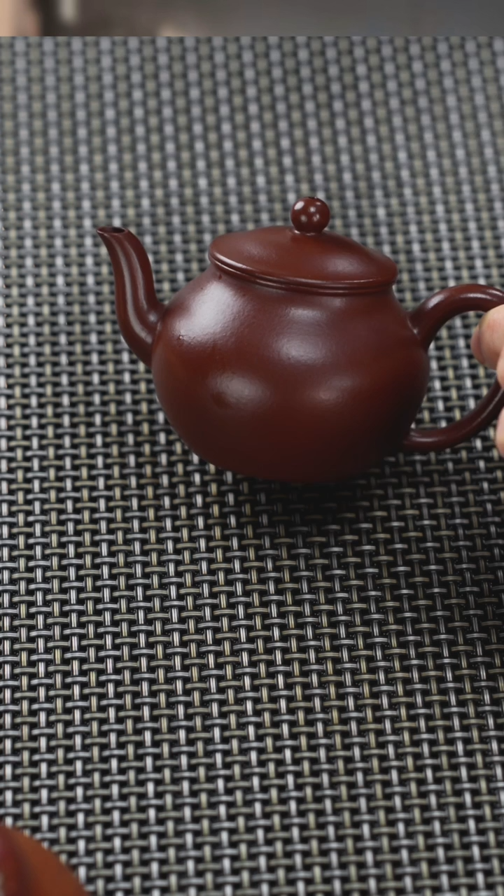 茶壶紫砂超精工紫袍玉砂圆灯130cc