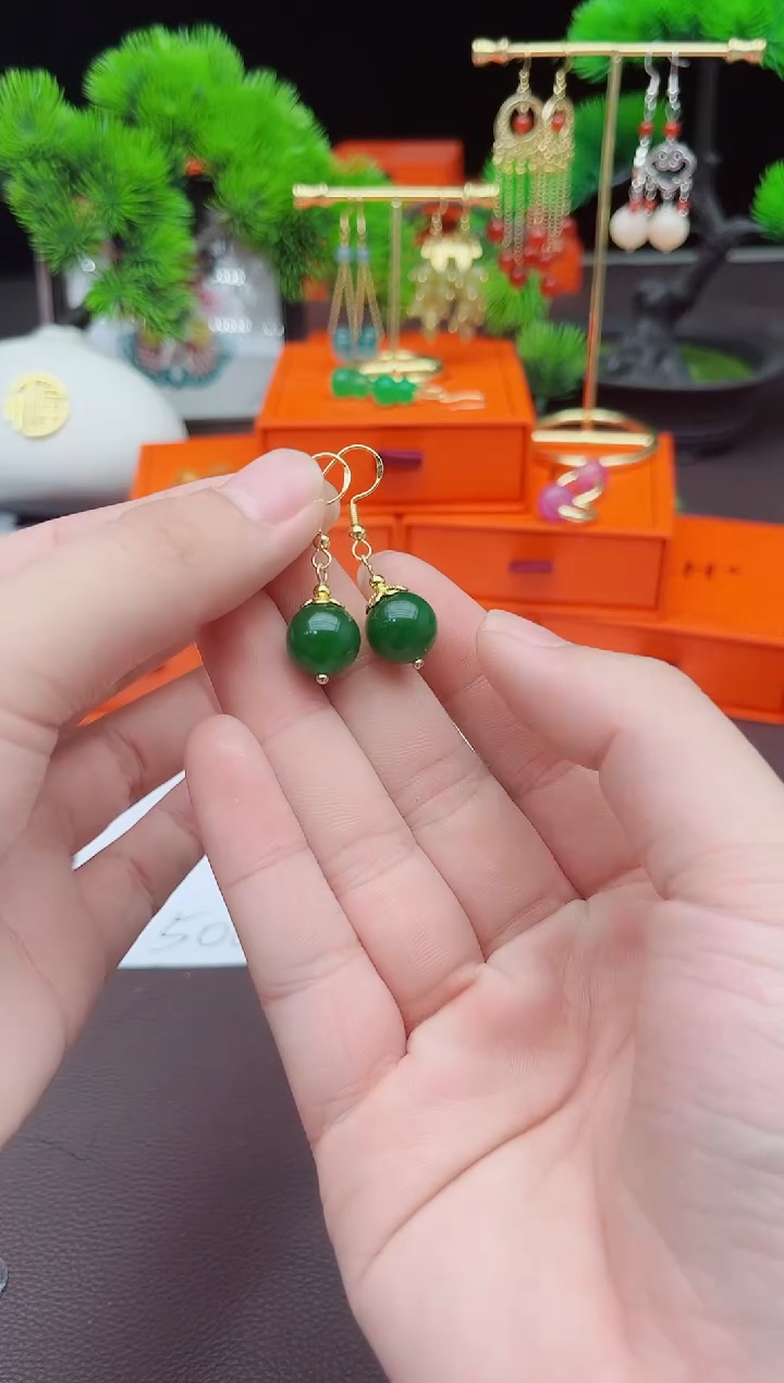 【闪购商品】玛瑙/玉髓耳钉银S925镶嵌438000