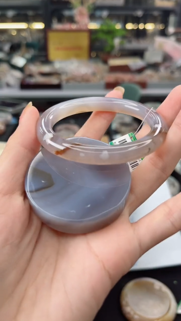 【闪购商品】石英质玉手镯未镶嵌53圈口（赠品镯心）3931049