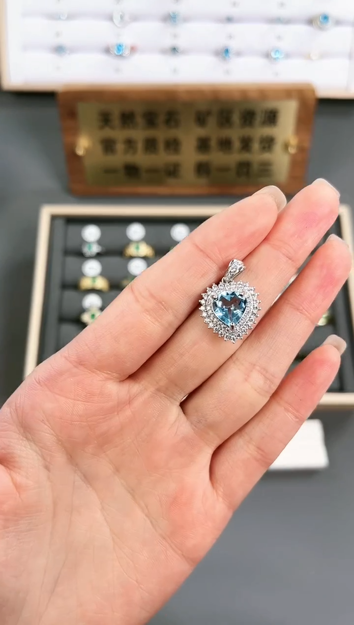 【闪购商品】托帕石吊坠(不含链)银S925镶嵌T-025