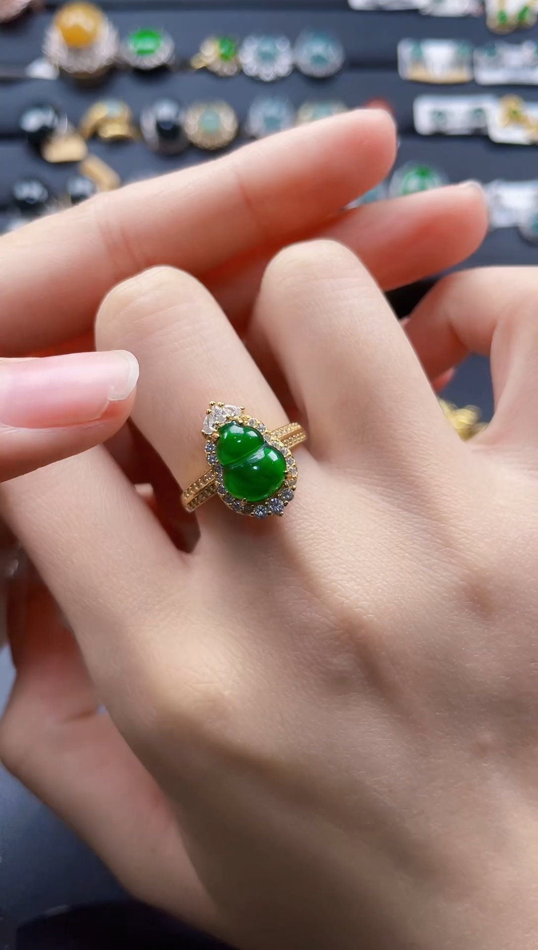 【闪购商品】翡翠戒指银S925镶嵌658675