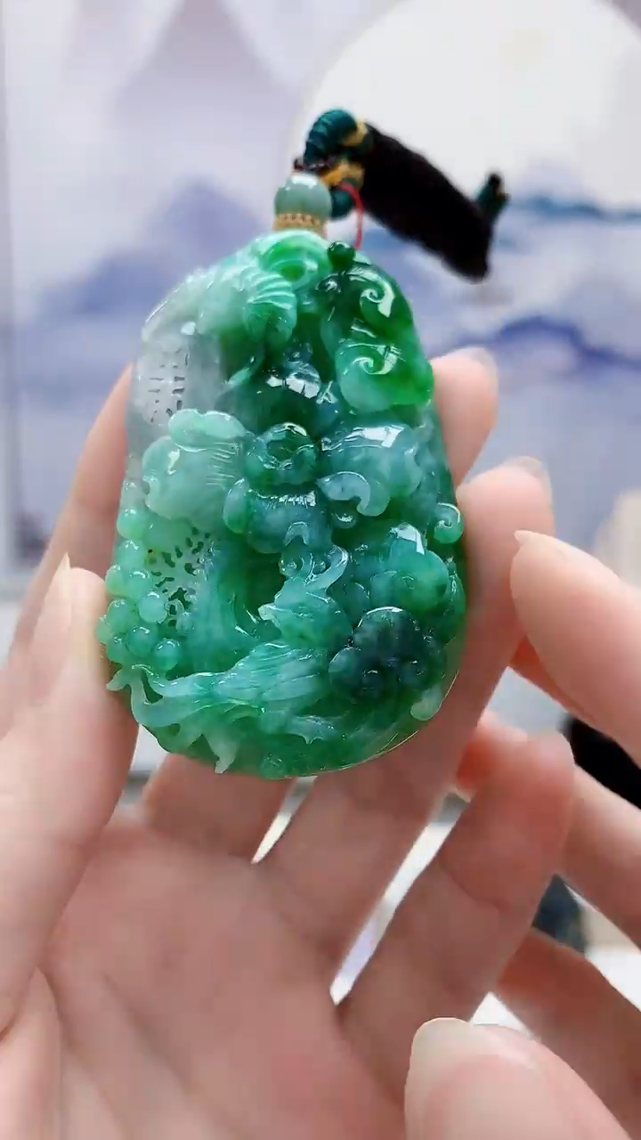 未镶嵌定制翡翠4852ry-毛货挂件239