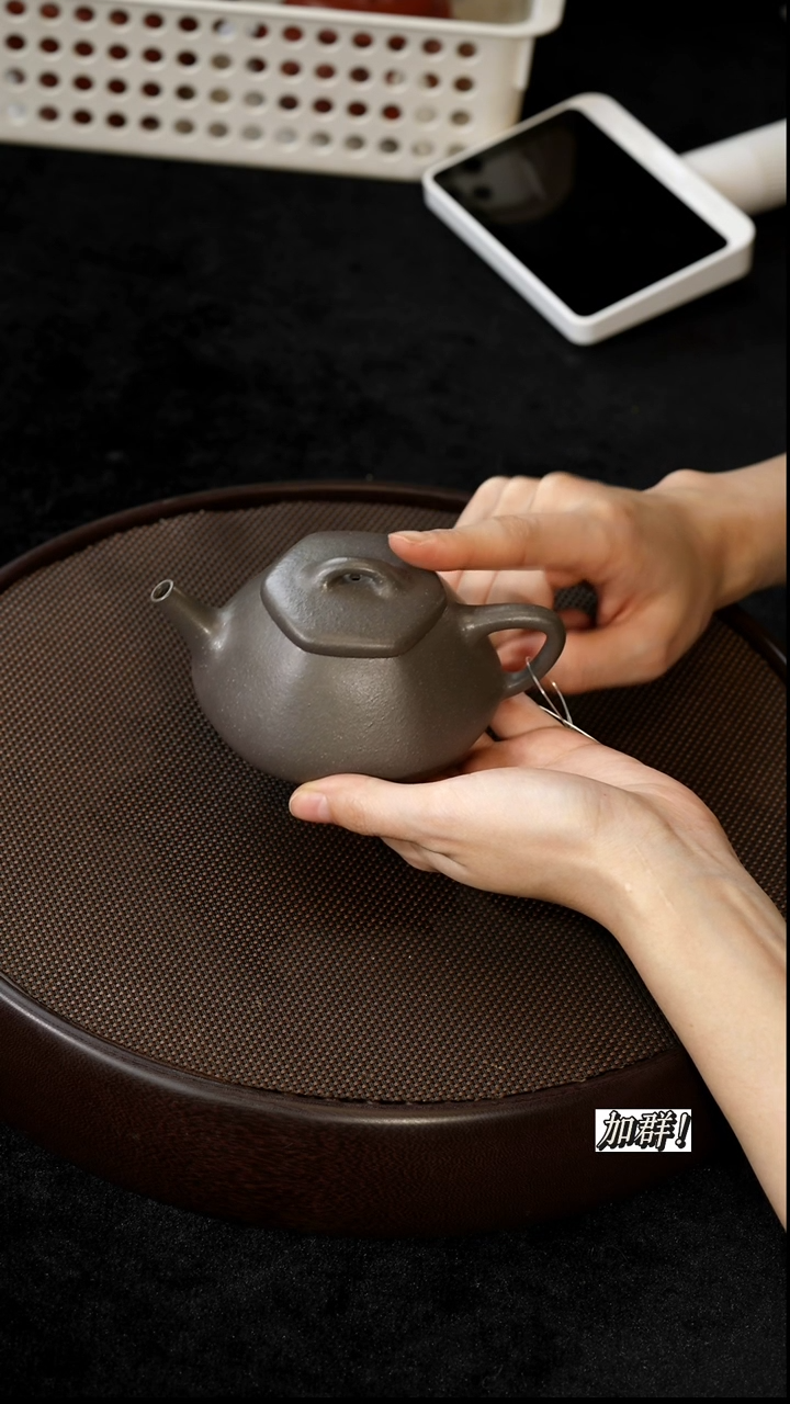 茶壶紫砂ZJ510636天青六方石瓢180c