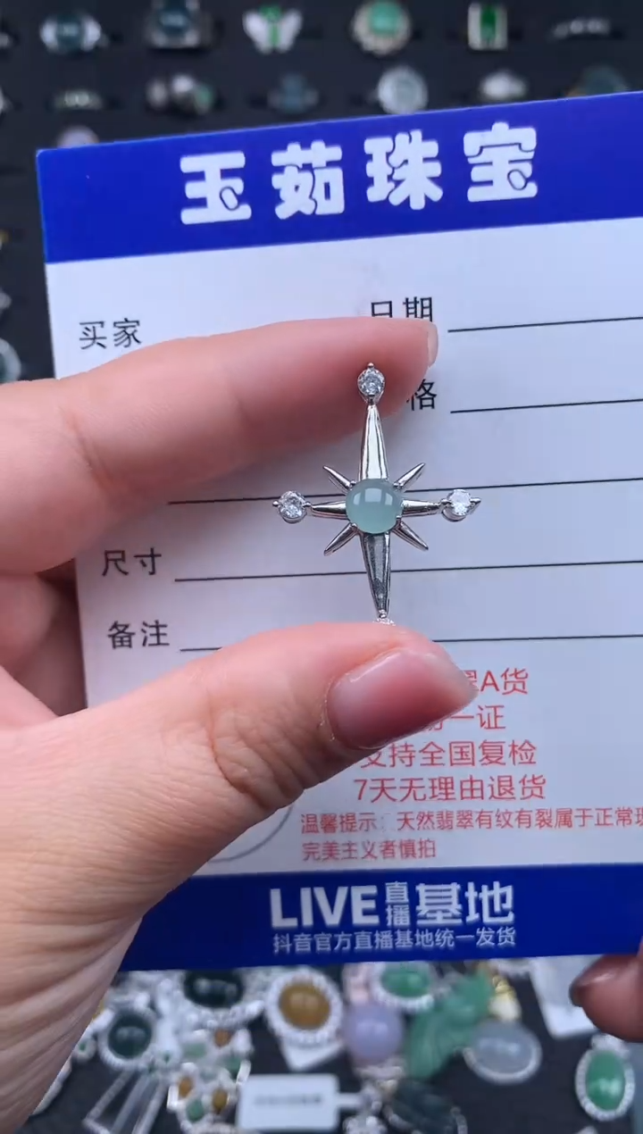 【闪购商品】翡翠颈饰银S925镶嵌324234