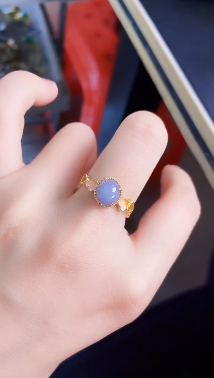 【闪购商品】翡翠戒指银S925镶嵌564645