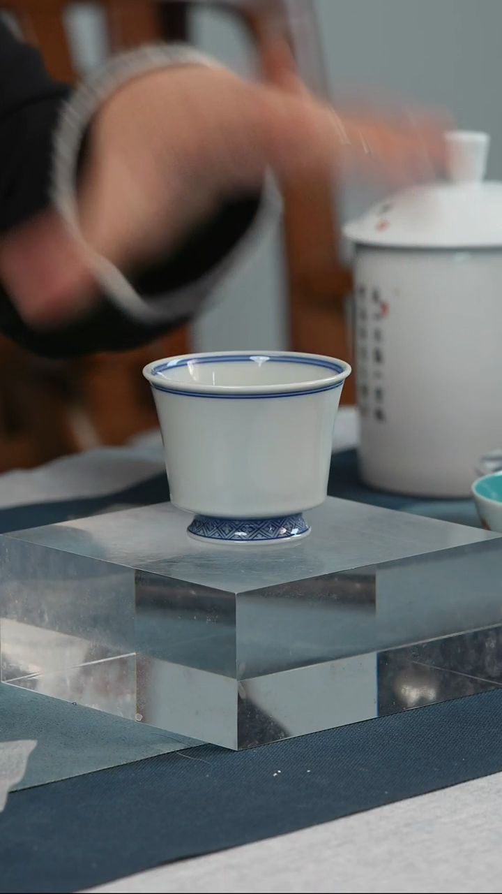 杯子瓷景德镇素 马蹄杯