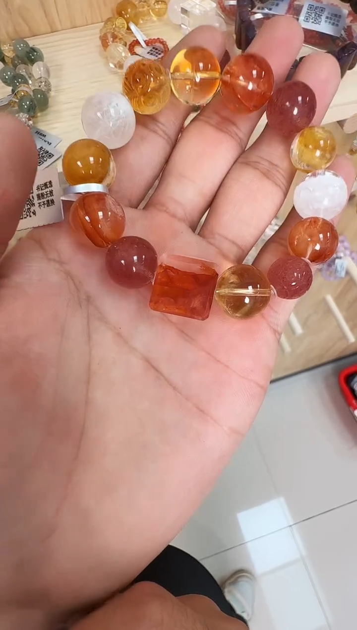 未镶嵌手链水晶村0362 约13-16mm