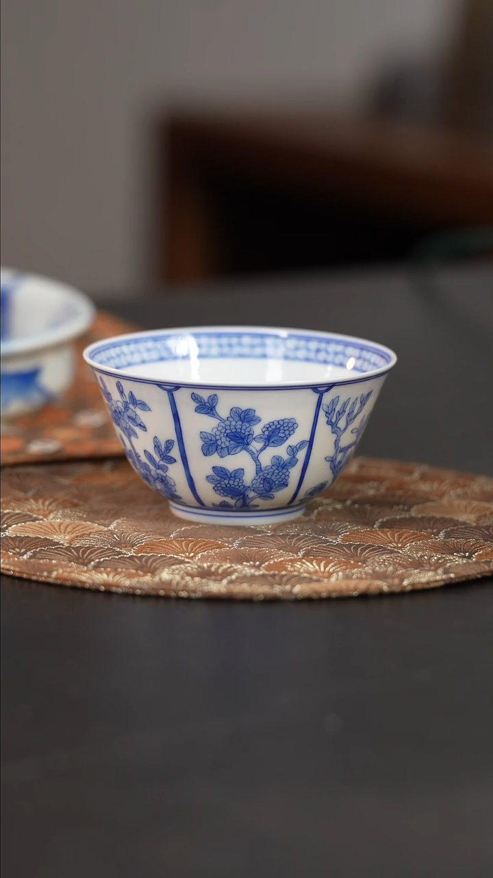 【闪购商品】杯看山柴窑开窗花卉