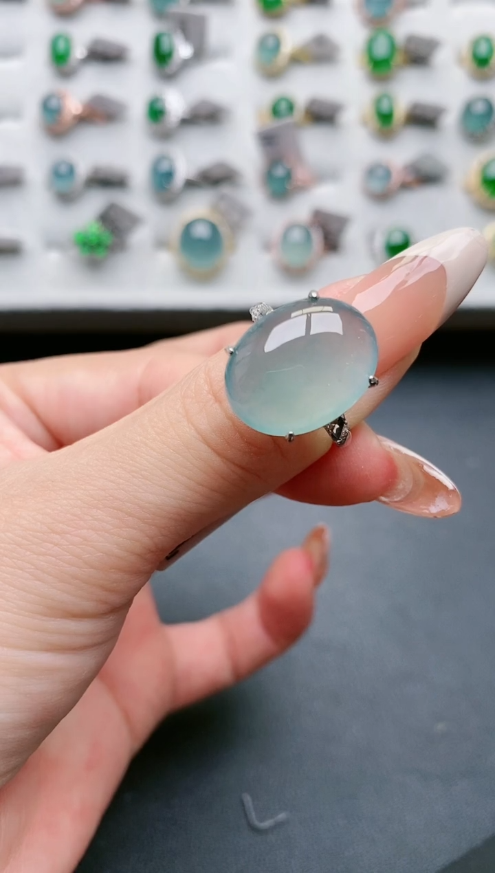 【闪购商品】翡翠戒指银S925镶嵌1111111