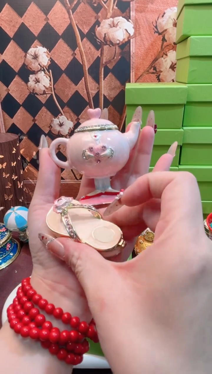 锌合金珐琅首饰盒默认微瑕拆盒不退～