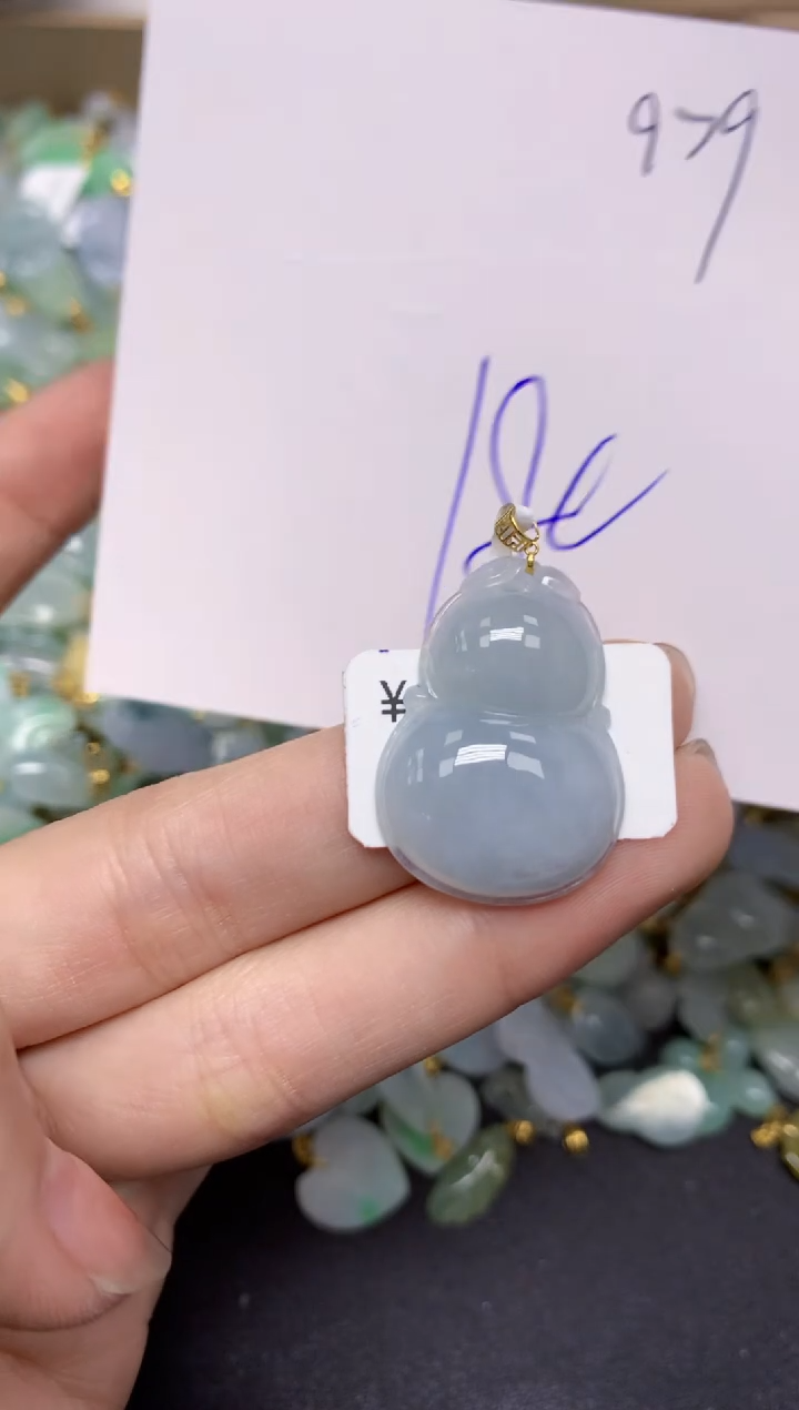 【闪购商品】翡翠颈饰18K金镶嵌天然翡翠A货