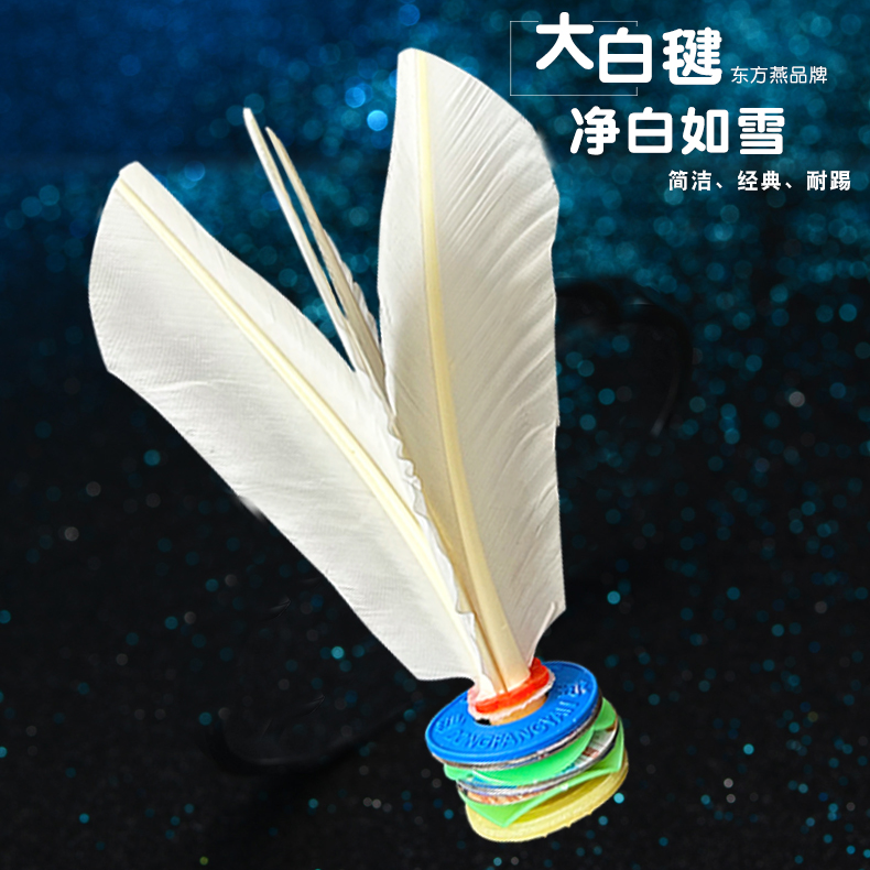 新款双弹大白毽子快速直毛踢8-12米圈成人比赛健身高手专用鹅毛毽