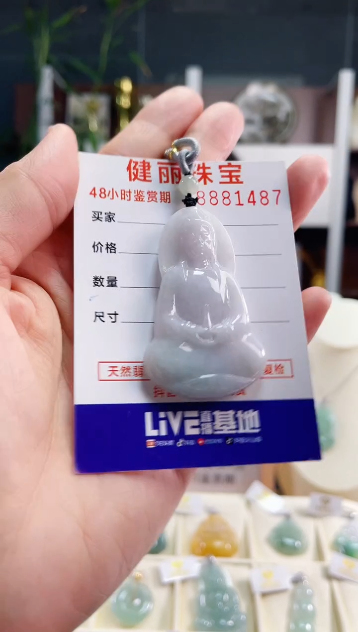 【闪购商品】翡翠颈饰未镶嵌天然缅甸翡翠 观音(一物一证)