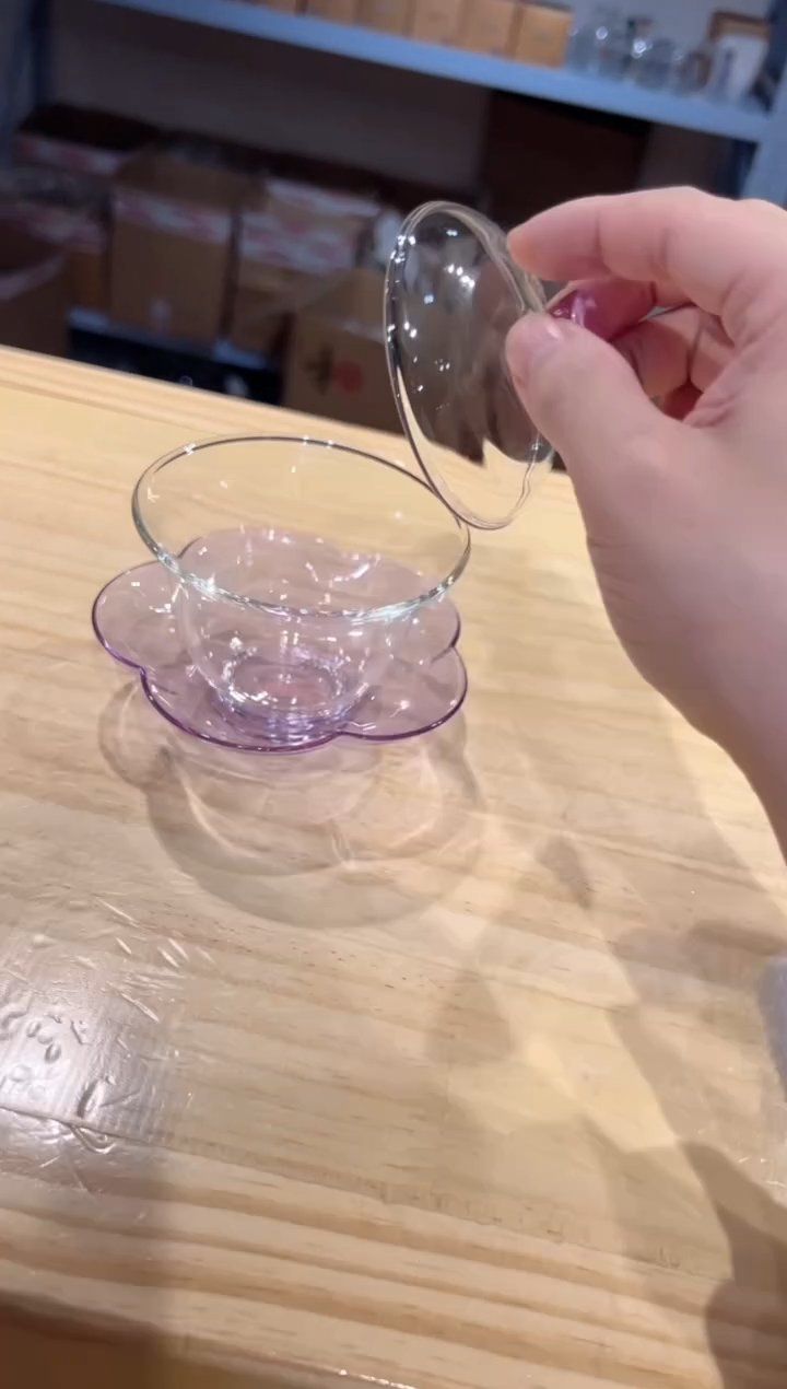 禾器-永荷盖碗-浅紫色