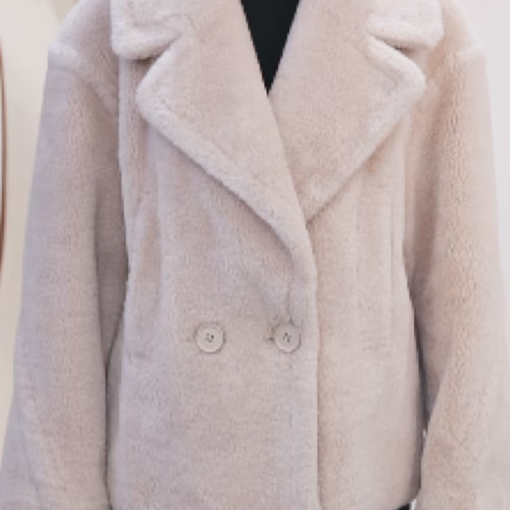 人造皮草 IMM尹默2025冬季新款皮草杏色长款大衣外套女