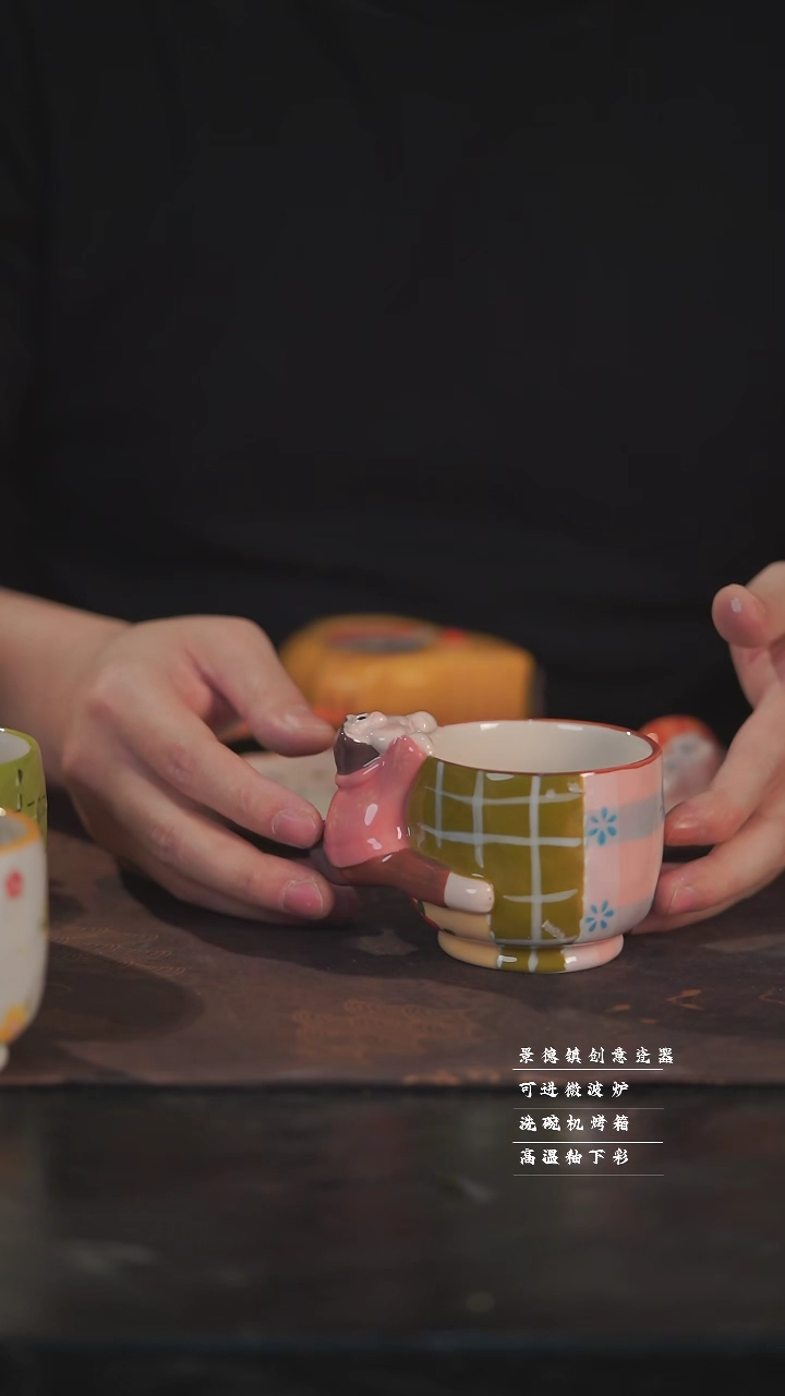 【闪购商品】杯如花手绘手作陶瓷@@986