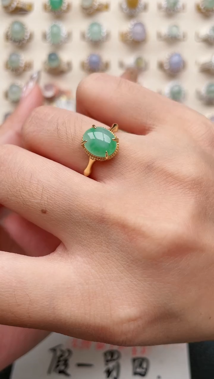 【闪购商品】翡翠戒指银S925镶嵌1111