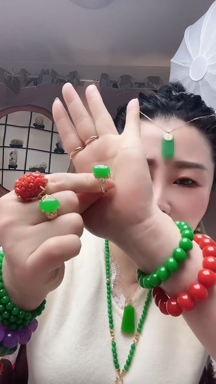 【闪购商品】翡翠戒指14K金镶嵌D10号