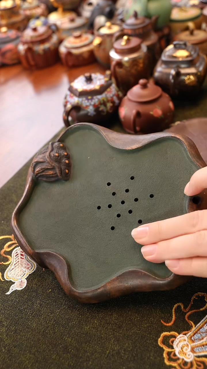 茶壶紫砂莲子储水壶承