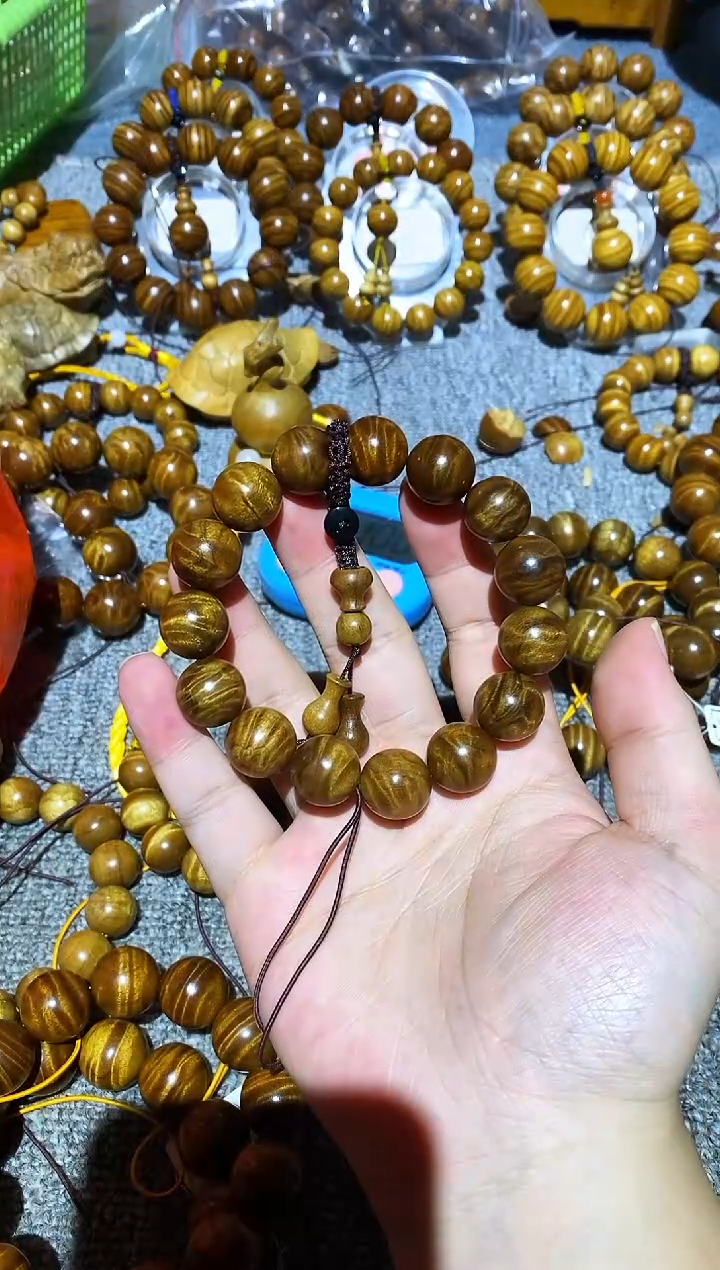 手串/手链楠木（金丝楠）无***看小叶桢楠水波纹1.5手串