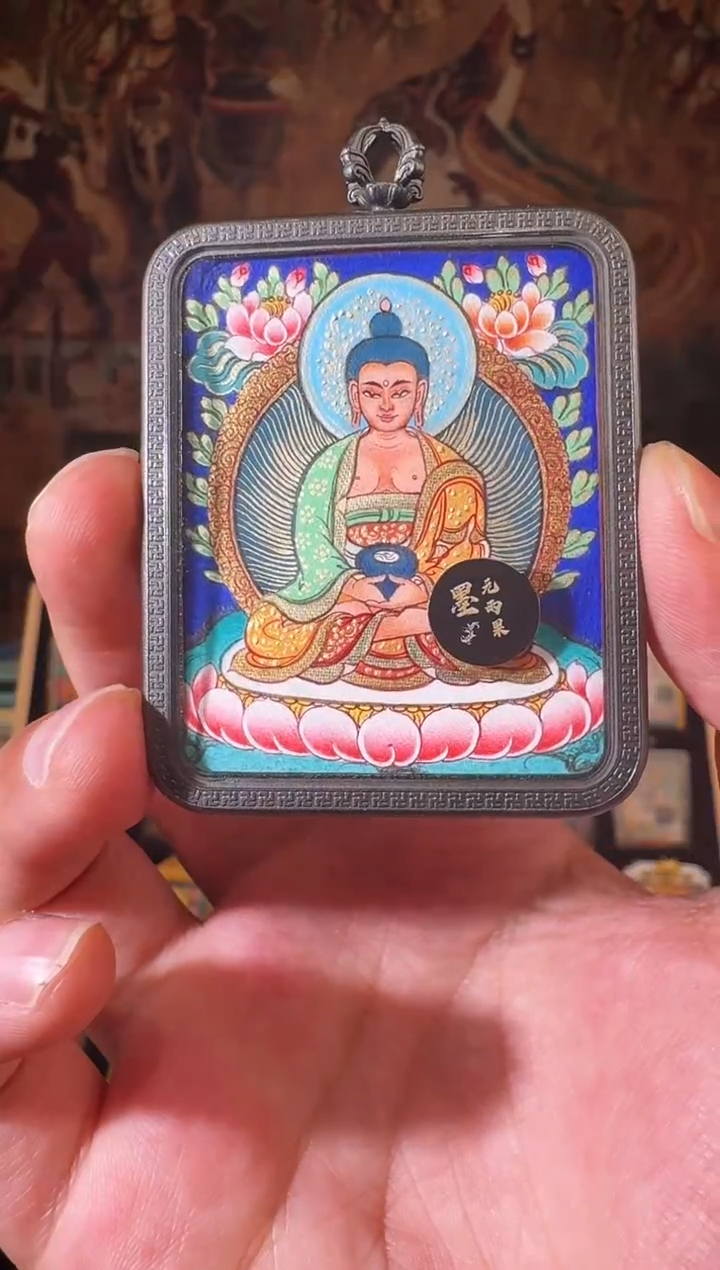 吊坠双十二特价纯手绘唐卡阿弥