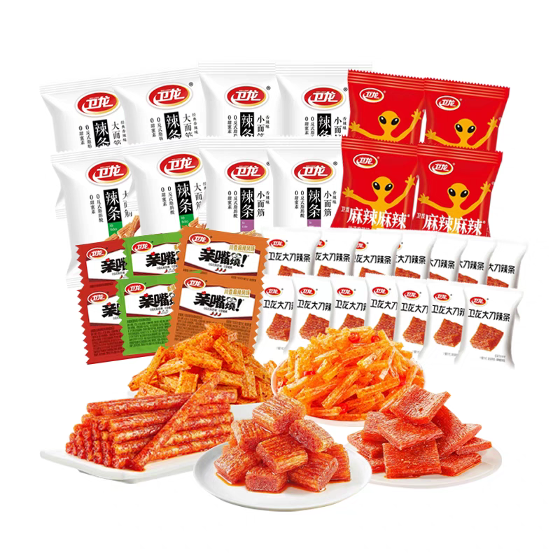 卫龙辣条小袋面筋小包装零食小吃组合卫龙零食大礼包混搭便宜